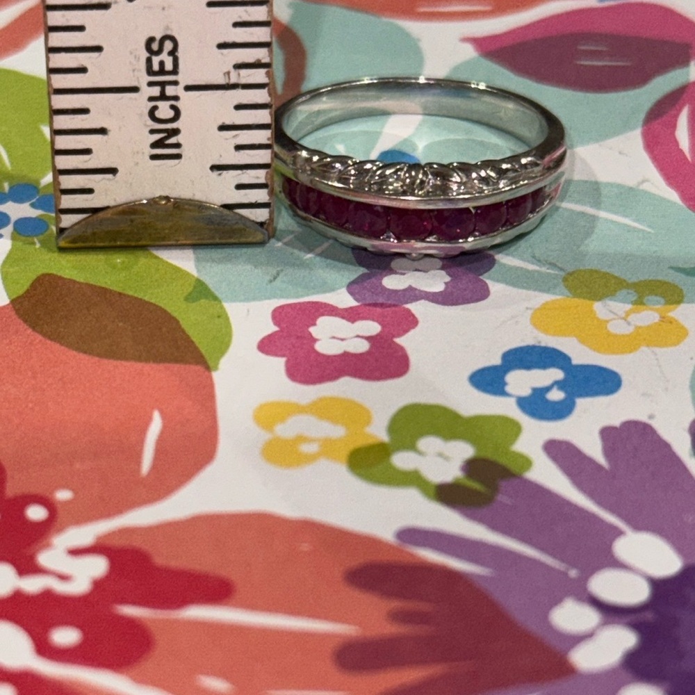 Silver Ruby Ring - image 8